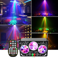 Colorful kaleidoscope pattern laser light